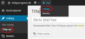 Tilføj et nyt indlæg